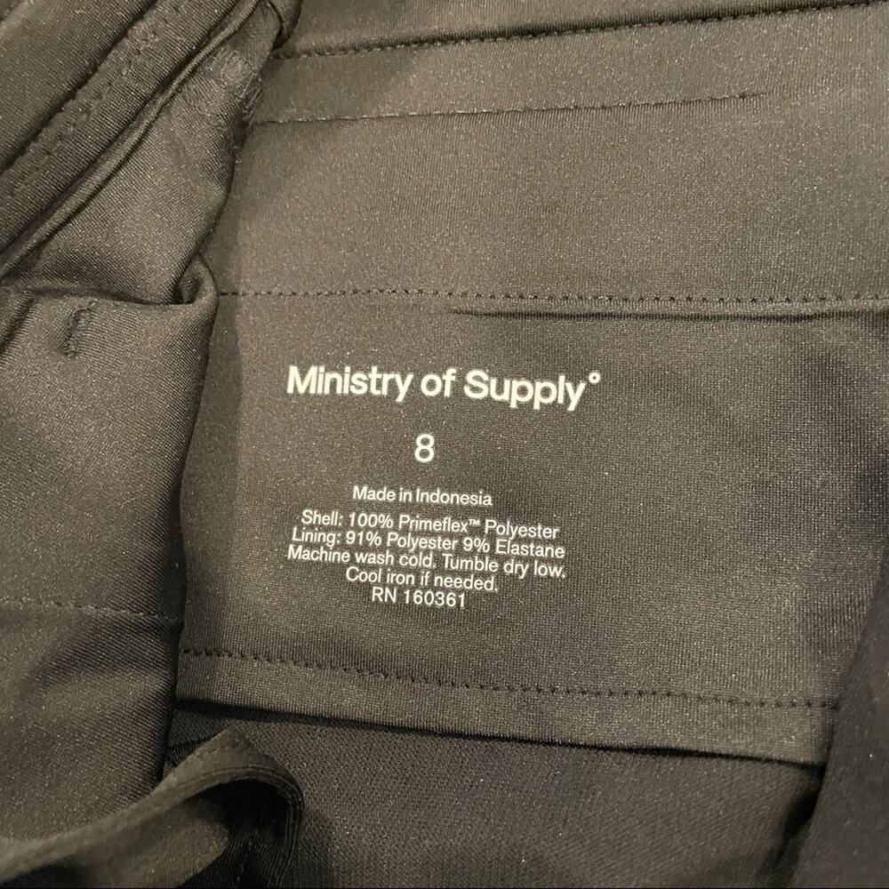 NWOT Ministry of Supply Kinetic Pull On Pants Black 8 - Picture 9 of 9